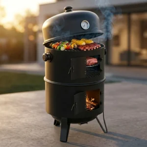 Barril Asador y Ahumador Portatil 3 En 1